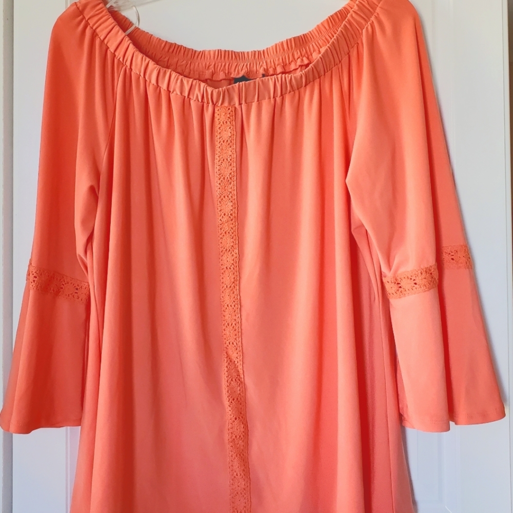Womens New Directions Top Drop Shoulder Size PL
